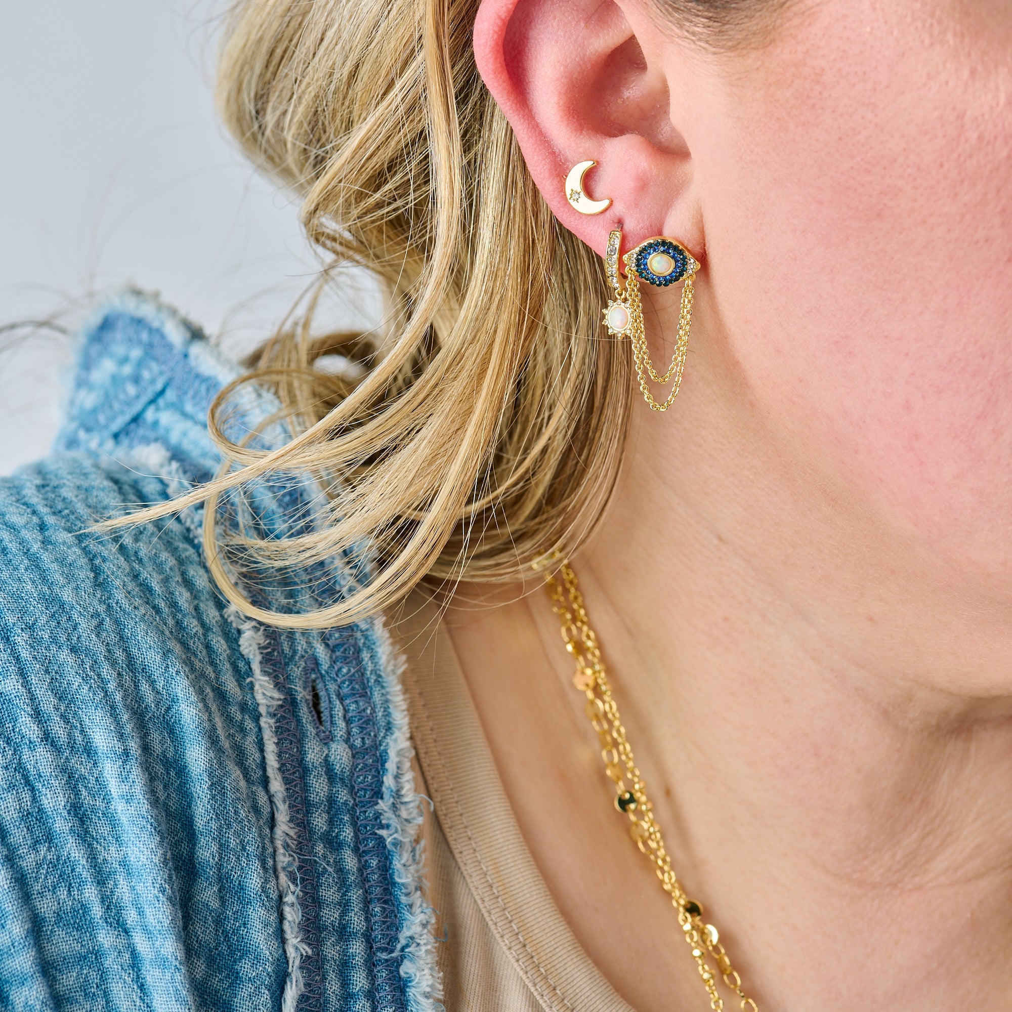 Evil Eye + Celestial Earring Set