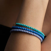 Matte Brilliance Beaded Bangle, Royal Blue